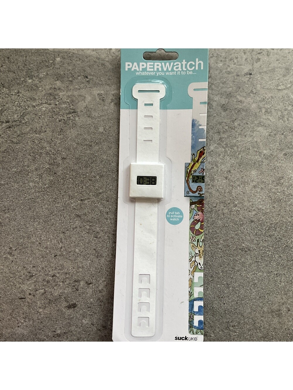 PaperWatch Paper Digital Watch by Suck UK * Use Pens/Pencils to Decorate NEW S2